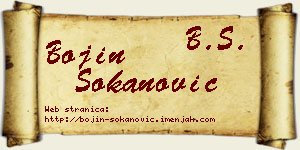 Bojin Sokanović vizit kartica